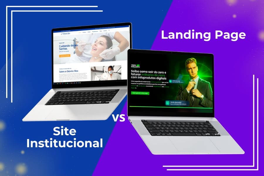 diferença entre site e landing page